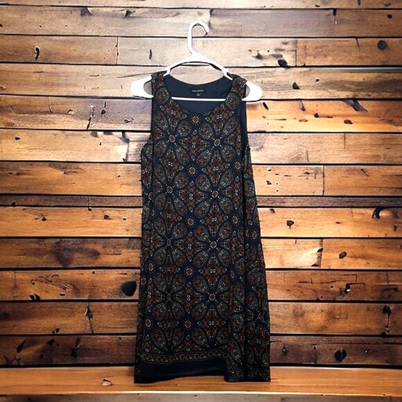 Max Edition Women’s M Multicolor Lightweight Lined Boho Pullover Midi Dress - Picture 1 of 4